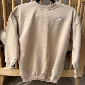 Youth Nike crew neck Sweatshirt Sand Color